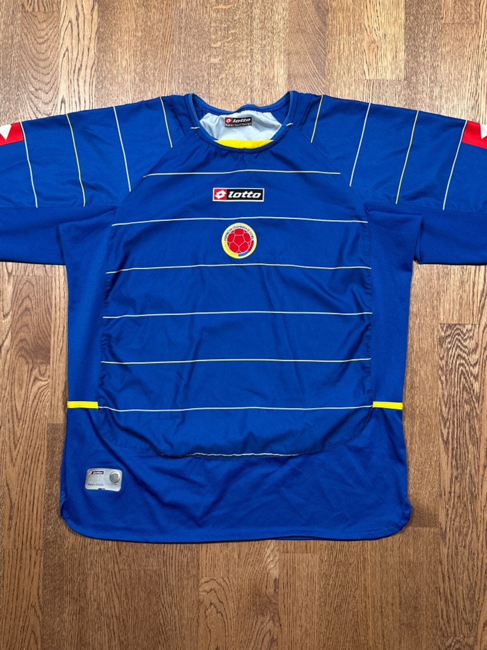 Vintage Y2K Lotto Colombia National Soccer Team 2004 Blue Away Jersey Mens Large